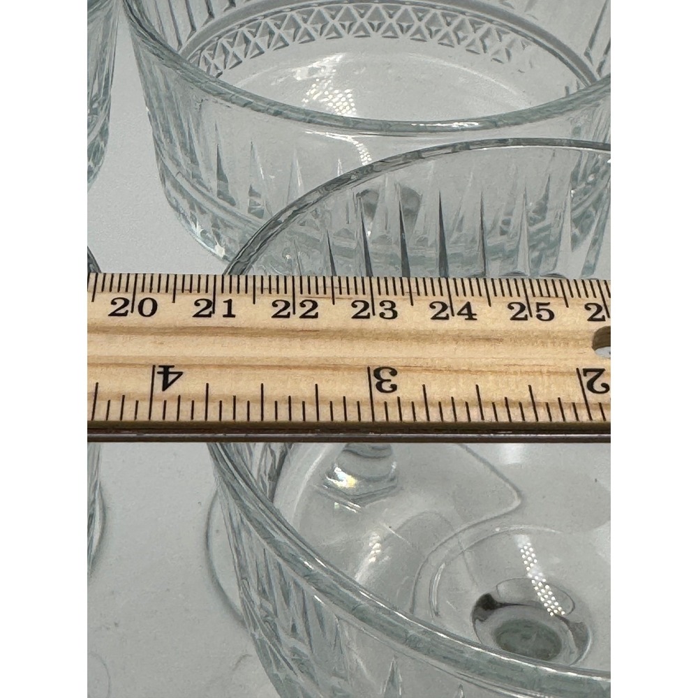 Panache Set of 4  Clear Fluted Diamond Band Champagne Coupe Cocktail‎ Glasses - Picture 4 of 7